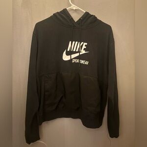 Nike Black Hoodie with White Logo